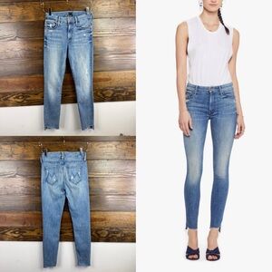 Mother The Looker Ankle Step Fray Where There's Smoke Jeans Size 24